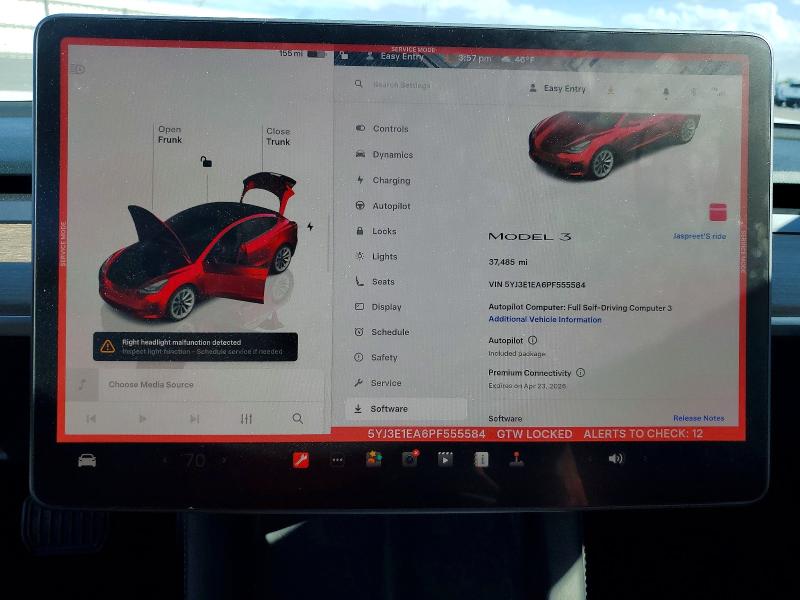 Продажа на аукционе авто 2023 Tesla Model 3, vin: 5YJ3E1EA6PF555584, номер лота: 49419726