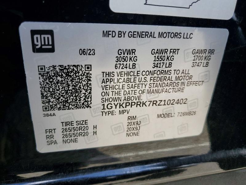 Продаж на аукціоні авто 2024 Cadillac Lyriq, vin: 1GYKPPRK7RZ102402, номер лоту: 49636556