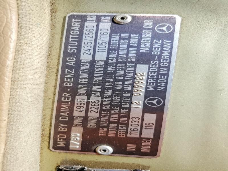 Aukcja sprzedaży 1980 Mercedes-benz 450 Sel, vin: 11603312099922, numer aukcji: 50522406