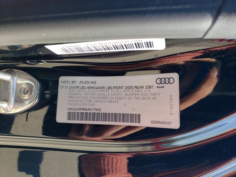2014 Audi A5 მანქანა იყიდება აუქციონზე, vin: WAULFAFR6EA017942, აუქციონის ნომერი: 49157446