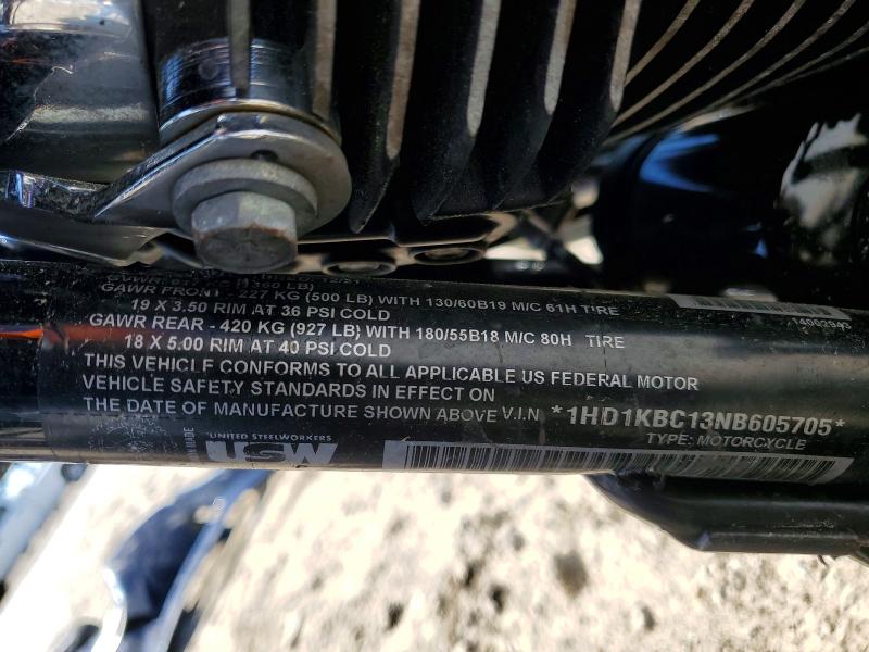 2022 Harley Davidson Flhx მანქანა იყიდება აუქციონზე, vin: 1HD1KBC13NB605705, აუქციონის ნომერი: 49387466