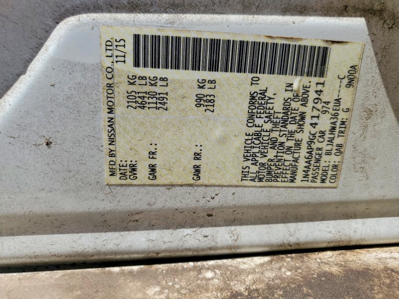 Aukcja sprzedaży 2016 Nissan Maxima, vin: 1N4AA6AP9GC417941, numer aukcji: 51024986
