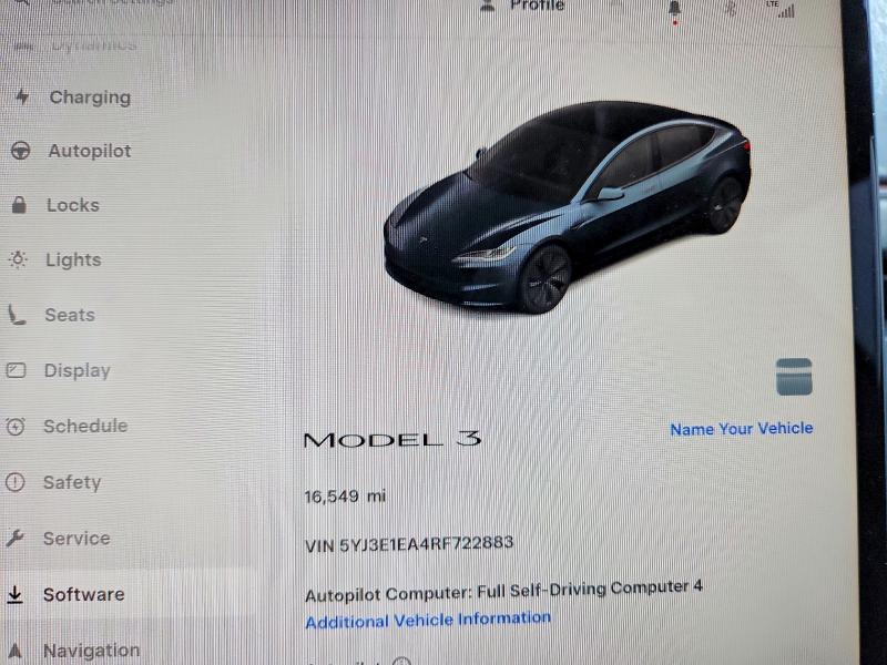 Aukcja sprzedaży 2024 Tesla Model 3, vin: 5YJ3E1EA4RF722883, numer aukcji: 51667876