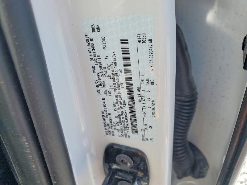 2025 Ford F150 მანქანა იყიდება აუქციონზე, vin: 1FTEW2LP9SKF37286, აუქციონის ნომერი: 48932966