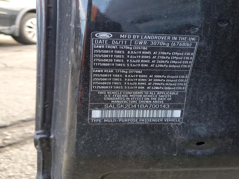 Продаж на аукціоні авто 2011 Land Rover Range Rover Sport, vin: SALSK2D41BA700143, номер лоту: 49626176