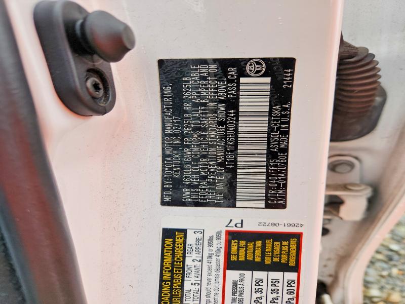 Продажа на аукционе авто 2017 Toyota Camry, vin: 4T1BF1FK6HU403244, номер лота: 50449856