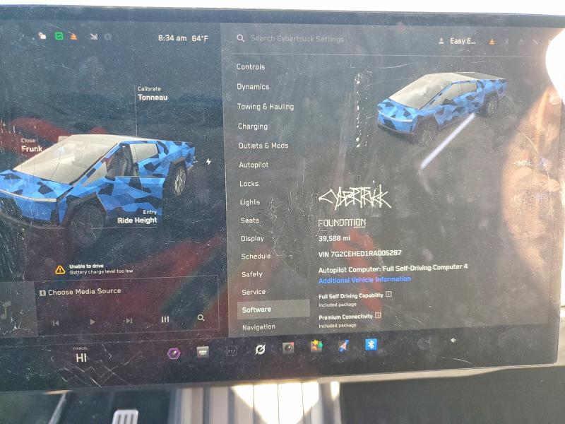 Продаж на аукціоні авто 2024 Tesla Cybertruck, vin: 7G2CEHED1RA005287, номер лоту: 48520996