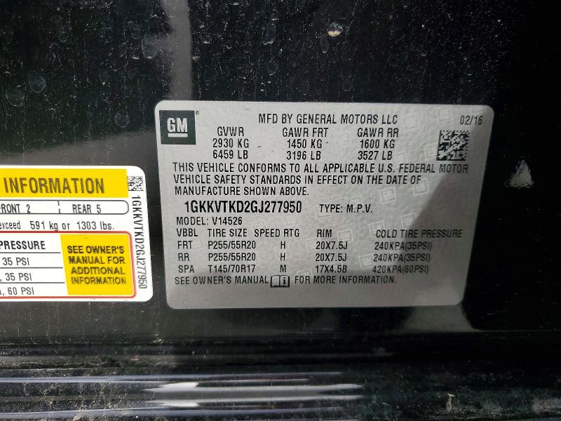 Продаж на аукціоні авто 2016 Gmc Acadia, vin: 1GKKVTKD2GJ277950, номер лоту: 48857106