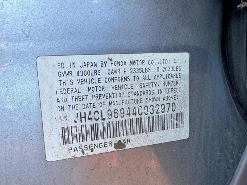 49038656 :رقم المزاد ، JH4CL96944C032970 vin ، 2004 Acura Tsx مزاد بيع