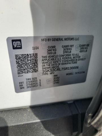 2025 Gmc Yukon მანქანა იყიდება აუქციონზე, vin: 1GKS2CRL7SR130006, აუქციონის ნომერი: 49549356