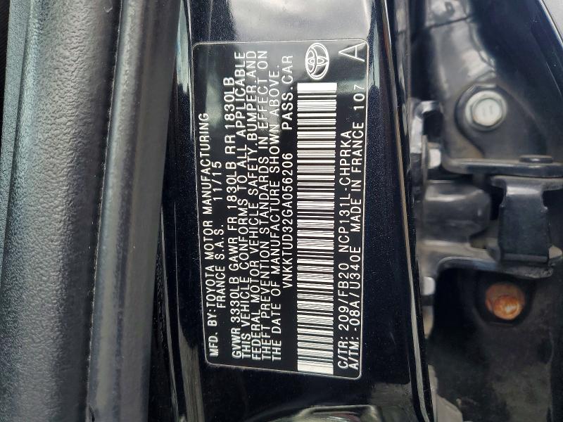 Aukcja sprzedaży 2016 Toyota Yaris, vin: VNKKTUD32GA056206, numer aukcji: 48909926