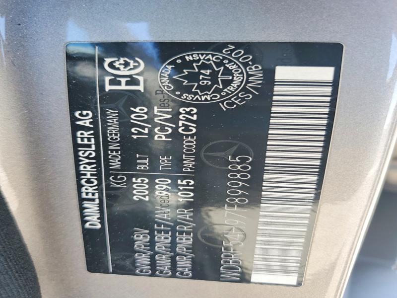 51759866 :رقم المزاد ، WDBRF54H97F899885 vin ، 2007 Mercedes-benz C مزاد بيع