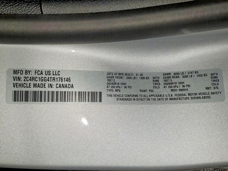 49234986 :رقم المزاد ، 2C4RC1GG4TR176146 vin ، 2026 Chrysler Pacifica مزاد بيع