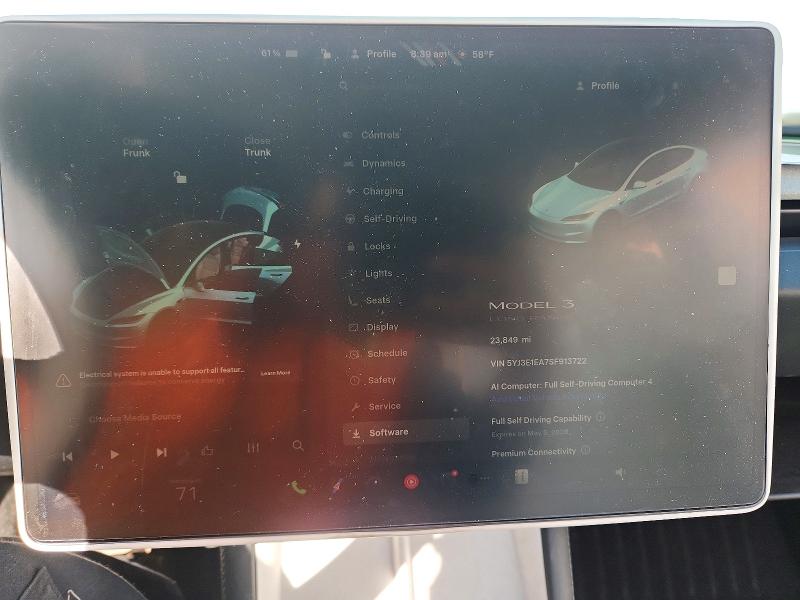 50782976 :رقم المزاد ، 5YJ3E1EA7SF913722 vin ، 2025 Tesla Model 3 مزاد بيع