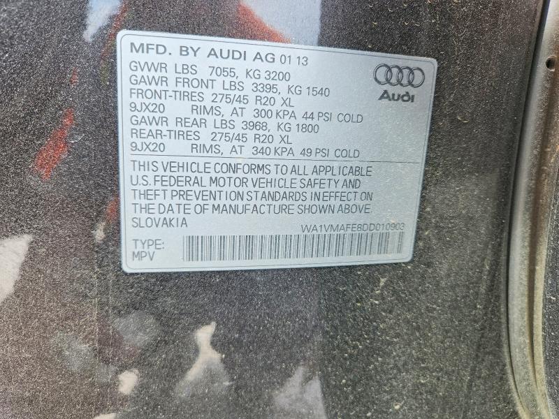 Aukcja sprzedaży 2013 Audi Q7, vin: WA1VMAFE8DD010903, numer aukcji: 48212316