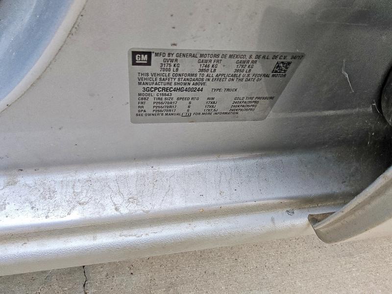 Продаж на аукціоні авто 2017 Chevrolet Silverado, vin: 3GCPCREC4HG400244, номер лоту: 51535476