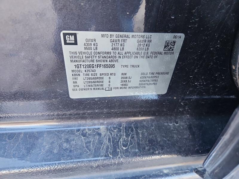 Продажа на аукционе авто 2015 Gmc Sierra, vin: 1GT120EG1FF165095, номер лота: 49944256