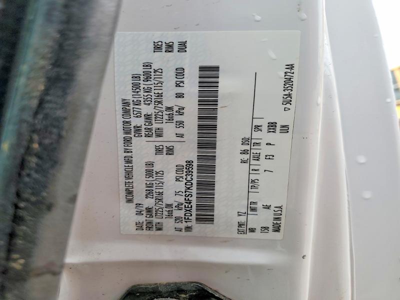 Продажа на аукционе авто 2019 Ford Econoline, vin: 1FDXE4FS7KDC39598, номер лота: 49316206