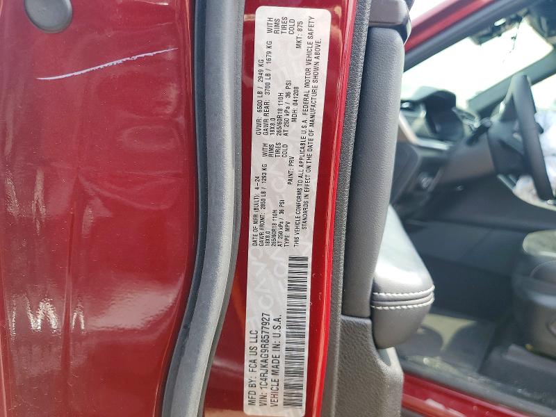 51287226 :رقم المزاد ، 1C4RJKAG9R8577927 vin ، 2024 Jeep Grand Cherokee مزاد بيع
