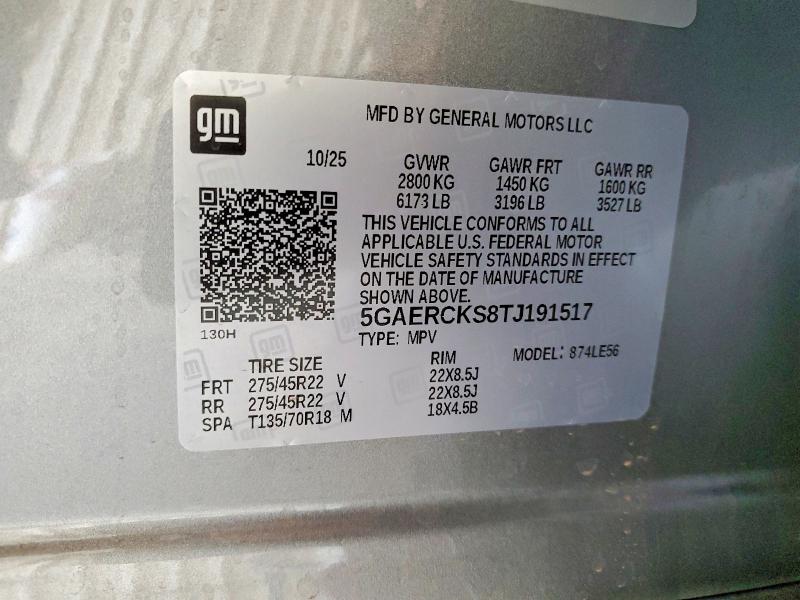 Продажа на аукционе авто 2026 Buick Enclave, vin: 5GAERCKS8TJ191517, номер лота: 49322096