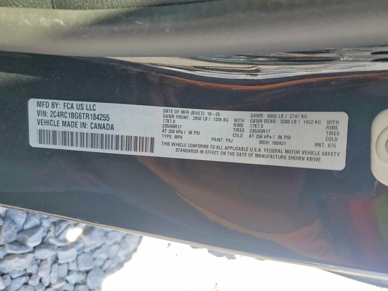 Продажа на аукционе авто 2026 Chrysler Pacifica, vin: 2C4RC1BG6TR184255, номер лота: 51095806