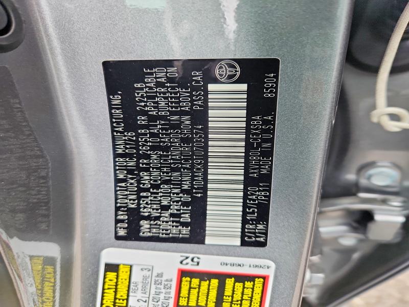 Aukcja sprzedaży 2026 Toyota Camry, vin: 4T1DAACK9TU703574, numer aukcji: 50755666