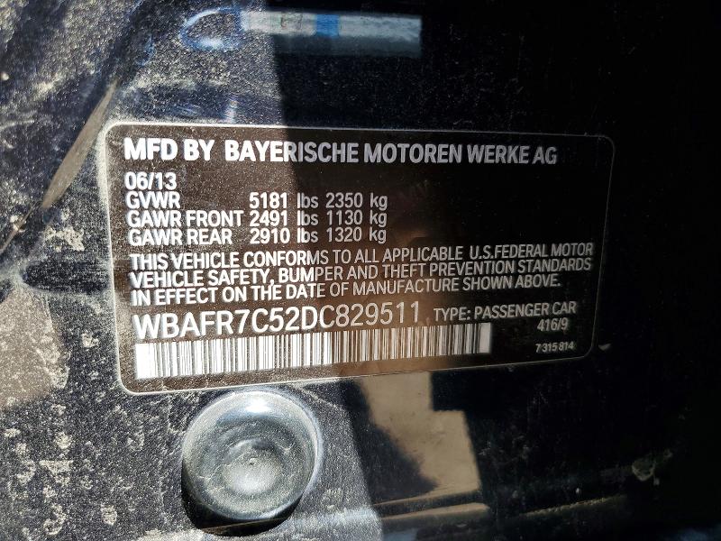 Продажа на аукционе авто 2013 Bmw 535, vin: WBAFR7C52DC829511, номер лота: 49657756