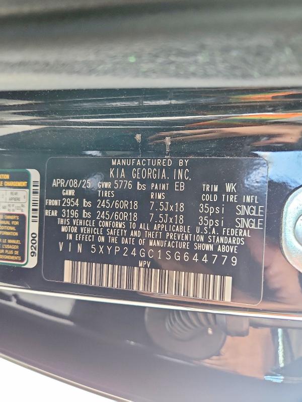 Aukcja sprzedaży 2025 Kia Telluride, vin: 5XYP24GC1SG644779, numer aukcji: 48768106