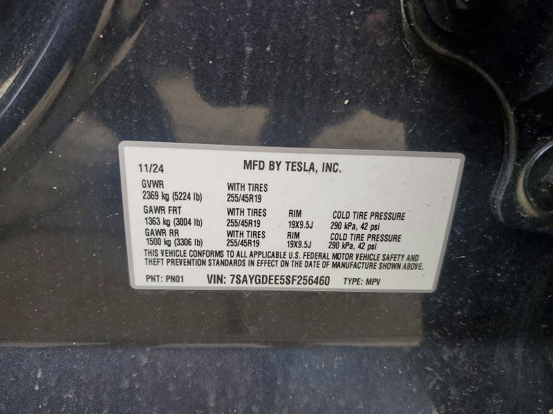 Aukcja sprzedaży 2025 Tesla Model Y, vin: 7SAYGDEE5SF256460, numer aukcji: 49565256