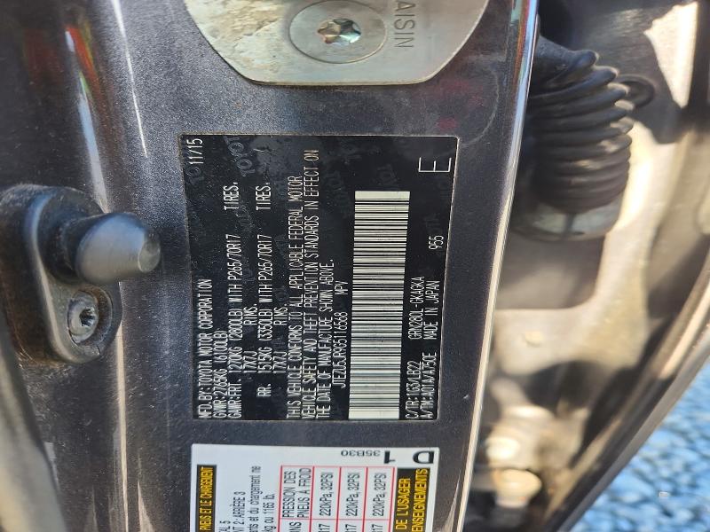 2016 Toyota 4runner მანქანა იყიდება აუქციონზე, vin: JTEZU5JR9G5116568, აუქციონის ნომერი: 49413136