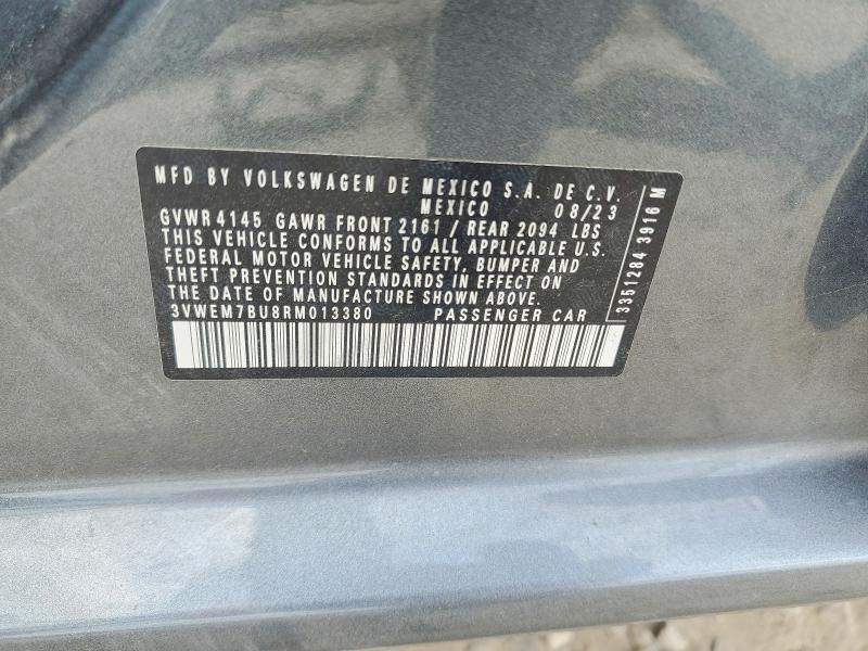 Aukcja sprzedaży 2024 Volkswagen Jetta, vin: 3VWEM7BU8RM013380, numer aukcji: 50490806