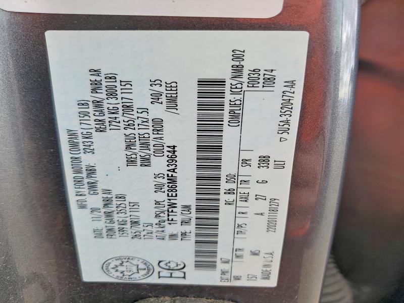 Продажа на аукционе авто 2021 Ford F150, vin: 1FTFW1E86MFA39644, номер лота: 47818296