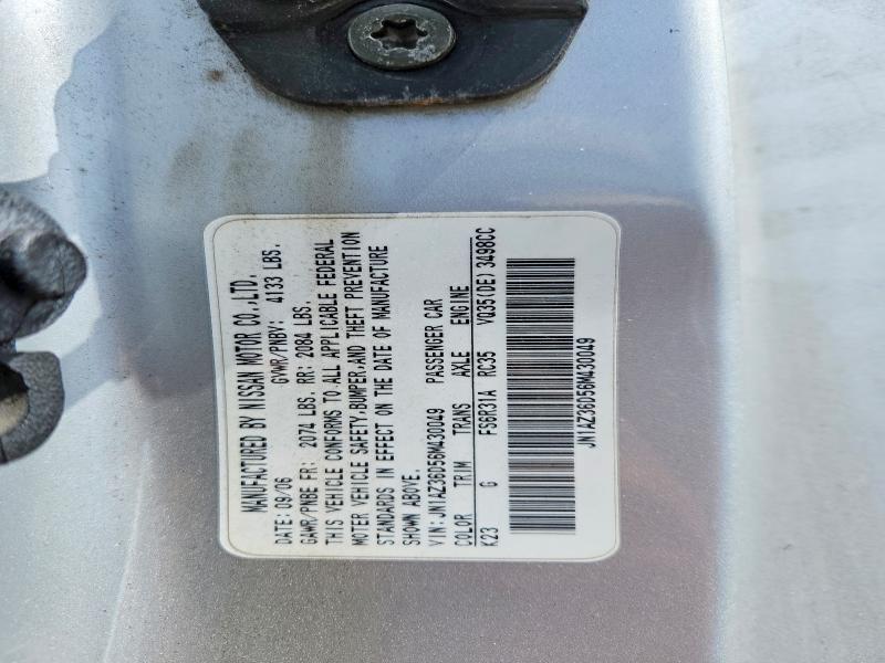 Продажа на аукционе авто 2006 Nissan 350z, vin: JN1AZ36D56M430049, номер лота: 51169566