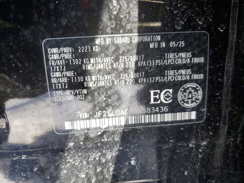 Aukcja sprzedaży 2025 Subaru Forester, vin: JF2SLDAC4SH583436, numer aukcji: 48108546