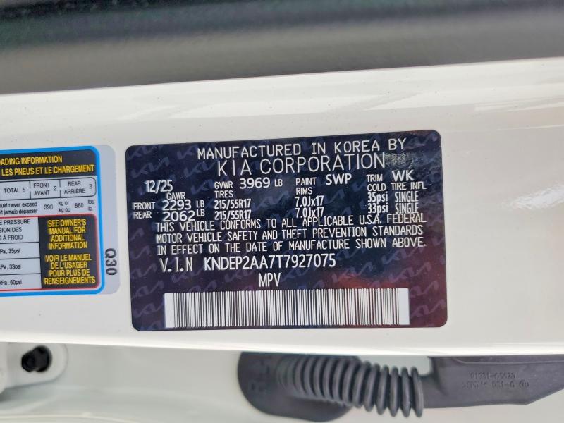 Продаж на аукціоні авто 2026 Kia Seltos, vin: KNDEP2AA7T7927075, номер лоту: 49100016