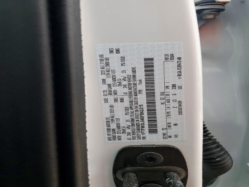 2025 Ford F150 მანქანა იყიდება აუქციონზე, vin: 1FTFW3L54SFB62215, აუქციონის ნომერი: 51673636
