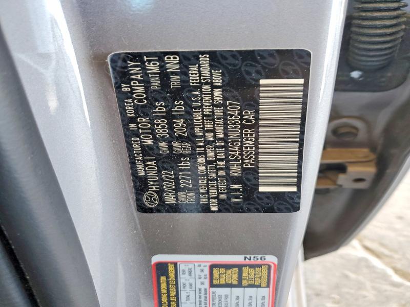Aukcja sprzedaży 2022 Hyundai Elantra, vin: KMHLS4AG1NU336407, numer aukcji: 50844166