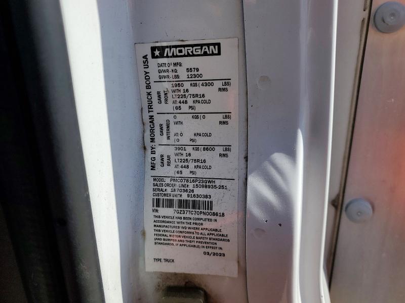 Auction sale of the 2023 Gmc Savana, vin: 7GZ37TC70PN008618, lot number: 51198656