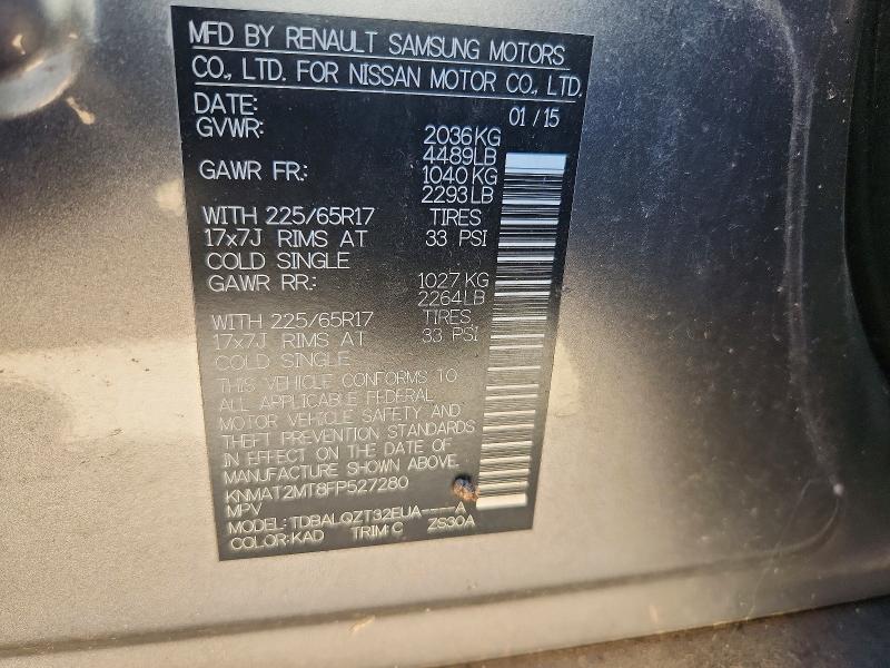 50397386 :رقم المزاد ، KNMAT2MT8FP527280 vin ، 2015 Nissan Rogue مزاد بيع