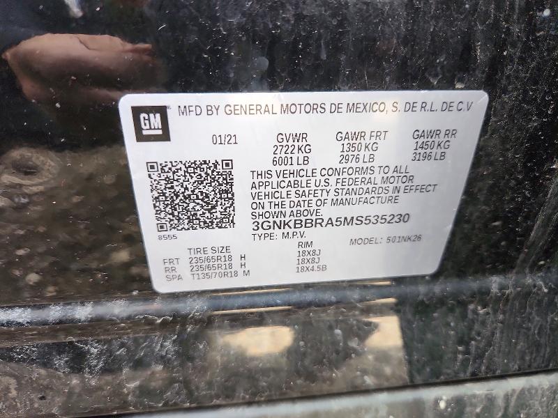 Продаж на аукціоні авто 2021 Chevrolet Blazer, vin: 3GNKBBRA5MS535230, номер лоту: 49426396