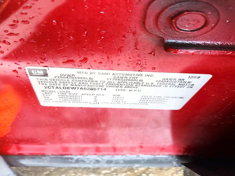 2010 Gmc Terrain 4d მანქანა იყიდება აუქციონზე, vin: 2CTALDEW7A6285714, აუქციონის ნომერი: 49746456
