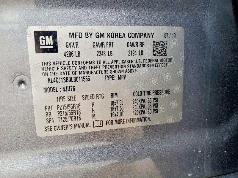 Продажа на аукционе авто 2020 Buick Encore, vin: KL4CJ1SB0LB011565, номер лота: 48675526
