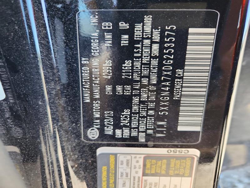 Продаж на аукціоні авто 2013 Kia Optima, vin: 5XXGN4A7XDG253575, номер лоту: 51368606