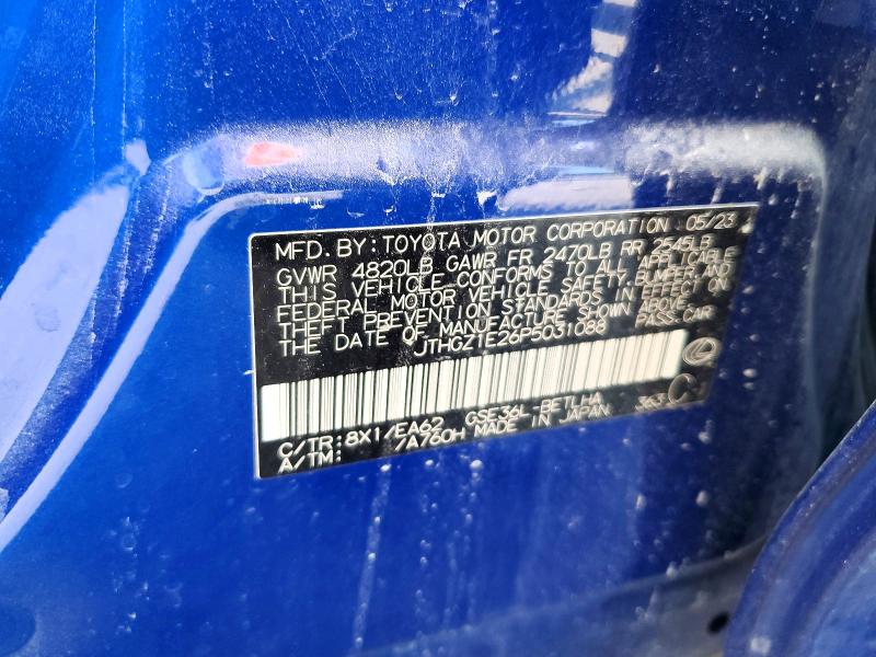 Aukcja sprzedaży 2023 Lexus Is 350, vin: JTHGZ1E26P5031088, numer aukcji: 50359786