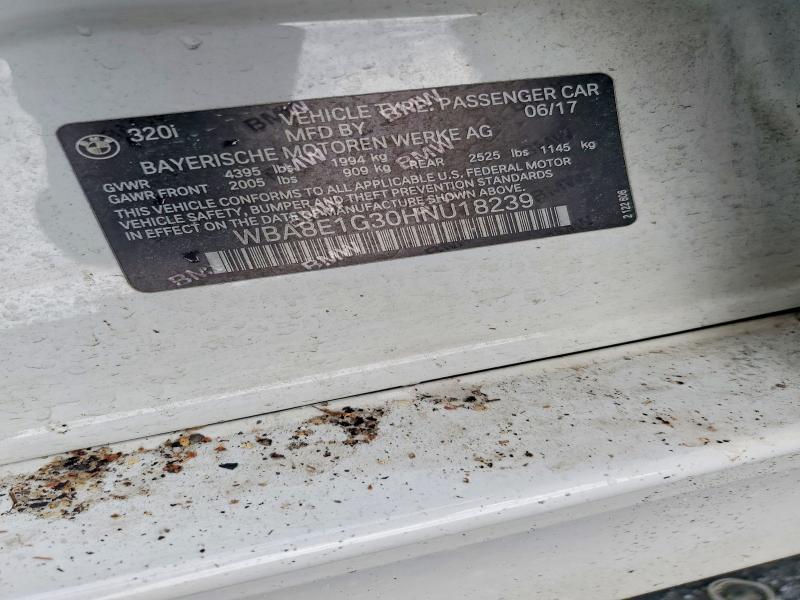 Aukcja sprzedaży 2017 Bmw 320, vin: WBA8E1G30HNU18239, numer aukcji: 51831716
