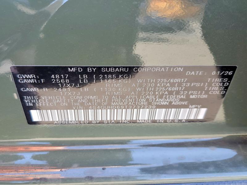 Продаж на аукціоні авто 2026 Subaru Crosstrek, vin: 4S4GUHD69T3737230, номер лоту: 51146636