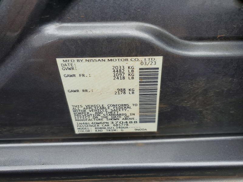 Aukcja sprzedaży 2023 Nissan Altima, vin: 1N4BL4DW6PN370488, numer aukcji: 49470426