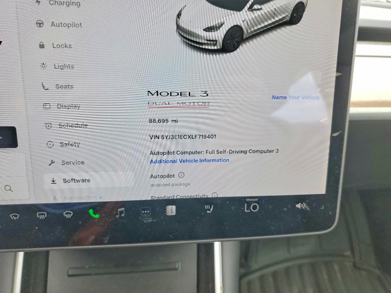 Aukcja sprzedaży 2020 Tesla Model 3, vin: 5YJ3E1ECXLF719401, numer aukcji: 49598866