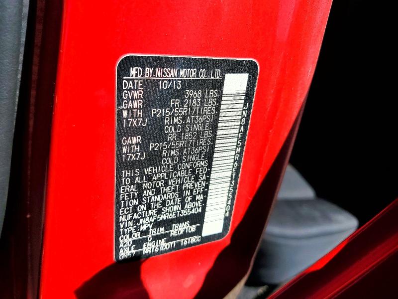 49984746 :رقم المزاد ، JN8AF5MR6ET355404 vin ، 2014 Nissan Juke مزاد بيع
