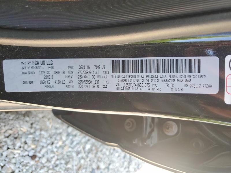 Продаж на аукціоні авто 2019 Ram 1500, vin: 1C6SRFJT4KN621975, номер лоту: 49588316